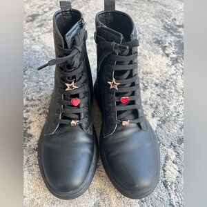 LIKE NEW Geox Girls Leather Boots With Charms